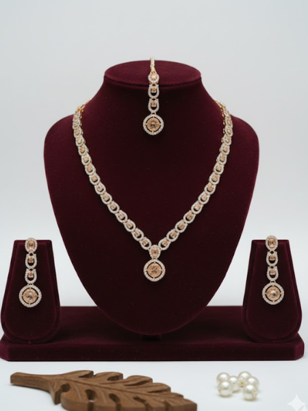 Royal Zircon Traditional Jewellery Necklace Set