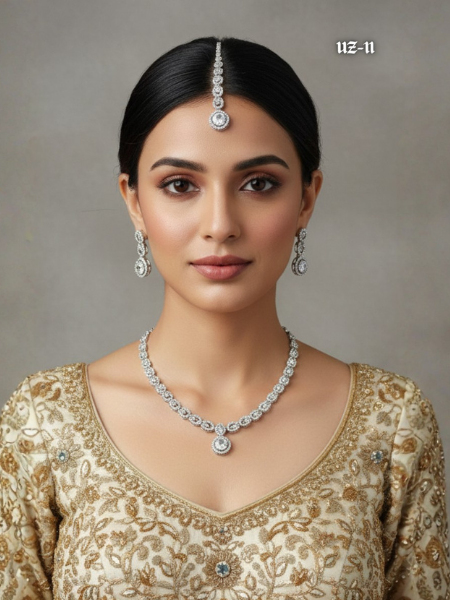 Royal Zircon Traditional Jewellery Necklace Set
