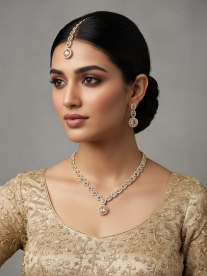 Royal Zircon Traditional Jewellery Necklace Set
